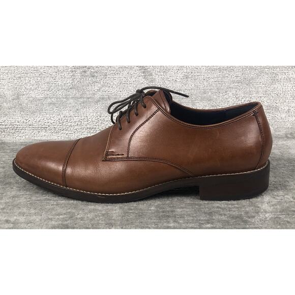 Cole Haan Mens Lenox Hill Oxford Size 8.5 D Cognac Tan Cap Toe Dress Shoe main image 14